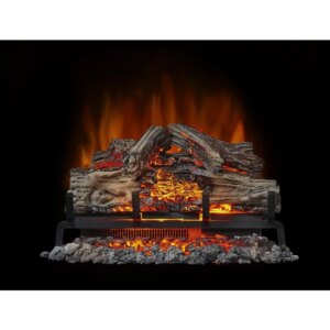 Woodland 24 inch Electric Fireplace Log Set – Black, fireplace tv stand electric fireplaces