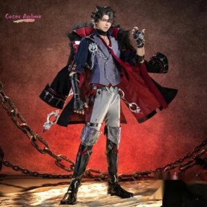 【Coser】Game Genshin Impact Wriothesley Cosplay Costume Uniform Halloween Party for Women Men Carnival Props