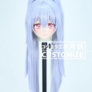 C-10162 Customize Full Head Resin Cartoon Cosplay Japanese Character Anime Role Play Crossdress Kigurumi Mask With Back Shell