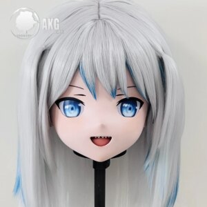 (AL37)Customize Character Crossdressing Female/Girl Resin Full/Half Head With Lock Anime Cosplay Japanese Animego Kigurumi Mask