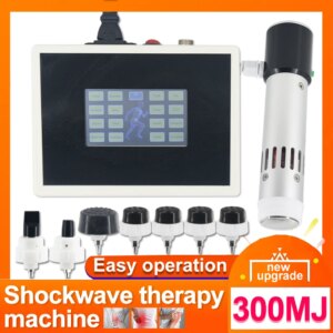 Shockwave Therapy Machine Adjustable Energy ED Treatment 300MJ Shock Wave Muscle Massage Patellar Tendinitis Pain Relife
