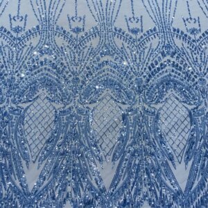 African Lace Fabric With Sequins Beads 5 Yards Bridal French Tulle Wedding Luxury Beaded Lace For Evening Dress