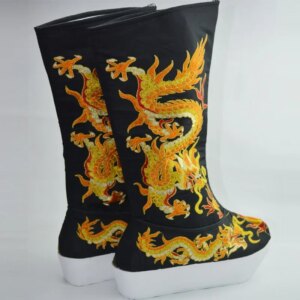 Hanfu Shoes Embroidered Dragon Boots Drama Stage Performance Official Boots