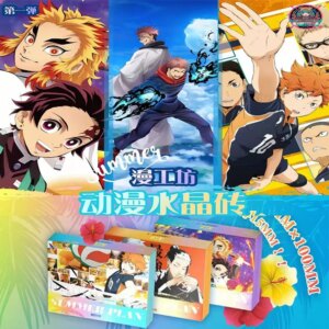 New Demon Slayer Haikyuu!! Jujutsu Kaisen Anime Character Crystal Brick High Transparency Acrylic Collection Card Kids Cards Toy