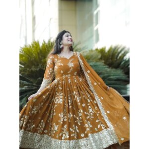 Yellow Gown Salwar Kameez PakistanI Indian Wedding Party Costumes Dress