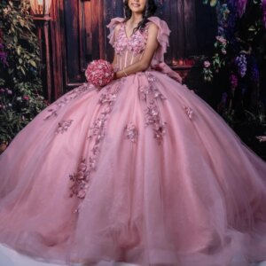 Pink Quinceanera Dresses Off Shoulder Ball Gown Sweet 16 Dress Applique Flower Beading Tull Birthday Party Vestidos 15 De Anos