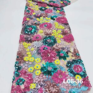 Luxury African Sequins Lace Fabric 2025 High Quality Lace 5Yards Nigeria Wedding Bridal Embroidery French Tulle For Dress Sewing