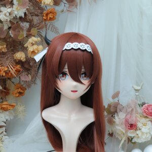 Customize Character Female/Girl Resin Kig Full Head With Lock Anime Cosplay Japanese Anime Kigurumi Mask