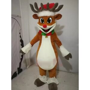Christmas Deer Cartoon Mascot Clothing Santa Claus Sled Elk Doll Children’s Headsets Adult Walking Clothing