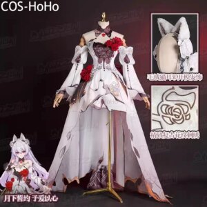 COS-HoHo Honkai Impact 3rd Theresa Apocalypse Game Suit Gorgeous Dress Cosplay Costume Halloween Party Role Play Outfit Women