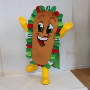 Hot Dog Food Mascot Costume Promotion Cartoon Clothing Advertisement Ham Sausage