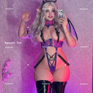 Sexy Patent Leather Purple Little Devil Succubus Cosplay Costumes Original Dress Enchanting Little Demons Halloween Dark Series