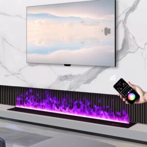 New 3D atomizing fireplace color flame humidifier atomizing smart indoor electric water mist APP remote control steam fireplace