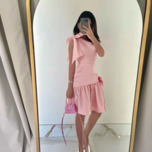 Little Daisy Customized Classic Modern Style Formal Evening One-Shoulder A-line Bows Bespoke Occasion Dresses