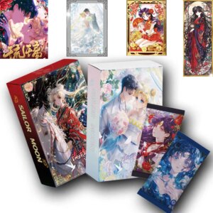 New Glaze Sailor Moon Collection Cards Anime Character Fantasy Magic Lolita Theme Flash Enamel Metal Cards Children Xmas Gift