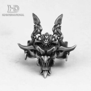 Screaming gargoyle 925 Silver Ring, Gothic Bat Ring Screaming Halloween silver Jewelry