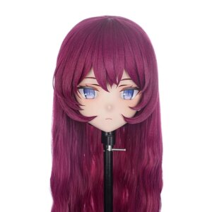Customized Full Head Female/Girl Resin Kig Mask Anime figures Cosplay BJD Mask Japanese Anime Role Play Kigurumi Doll Mask