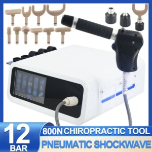 Pneumatic Shockwave Therapy Machine 2-in-1 Chiropractic Correction Gun for Effective Body Pain & ED Treatment 2025