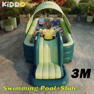 3M/2.6M Large Inflatable Rectangular Swimming Pool Baby Pool Adults Kids Pool Bathing Tub Outdoor Indoor Pool Children‘s Day