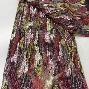 African Heavy Groom Lace Fabric 2025 High Quality French Sequins Lace Fabric Nigerian Lace Fabric For Wedding Party Dress