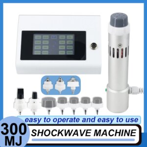 300MJ Shockwave Therapy Machine 10 Massage Heads Physiotherapy Massage Adjustable Energy Muscle Relaxation Easy Operation