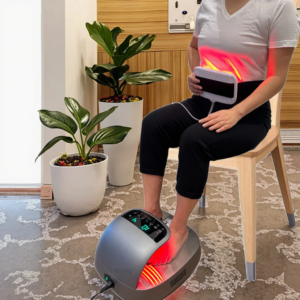 Wentun 1.0 New PEMF Stainless Steel Foot Massage Tool Terahertz Foot Therapy Red Blue Light 2 1 RF Heat Frequency Therapy