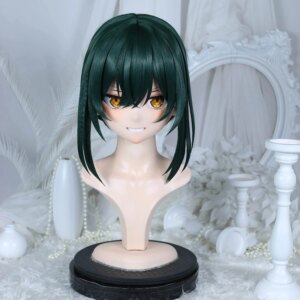 Customize Character Female/Girl Resin Kig Full Head With Lock Anime Cosplay Japanese Anime Kigurumi Mask