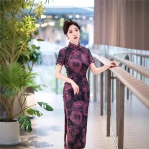 New cheongsam Chinese style elegant temperament long performance