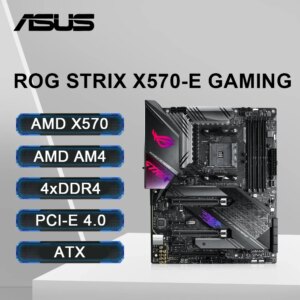 ASUS ROG Strix X570-E Gaming Motherboard Supports Ryzen 7 5700x3D Ryzen 5 5600 5600G CPU 4xDDR4 Dual M.2 NVME ATX AM4 Mainboard