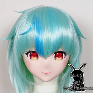 (RB32901)Customize Lockable Full Head Resin Cartoon Cosplay Japanese Character Anime Role Play Kigurumi Mask With Back Shell
