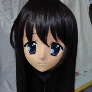 (GLA0401)Customize Character Resin Half Head Japanese Animego Cosplay Crossdressing Doll Anime Kigurumi Mask With Eyes And Wig