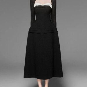 Customized Delicate Jersey 3D Bow Evening Dresses High Quality Square Neck Long Sleeves Celebrity Gowns Custom Size Pr