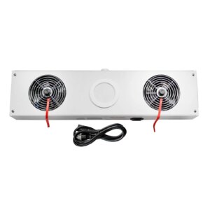 2-Fan Ionizing Air Blower with Light, Adjustable 360° Anti-Static Blower, 110V 60Hz for Effective Dust Removal