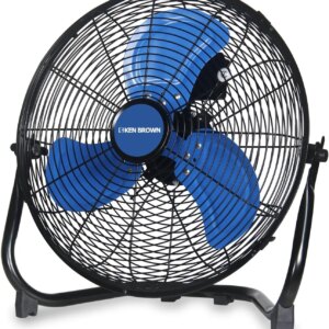 KEN BROWN 14 Inch High Velocity Floor Fan with 1.65m Power Cord, 3-Speed 360° Adjustable Tilting Powerful Airflow for Home,