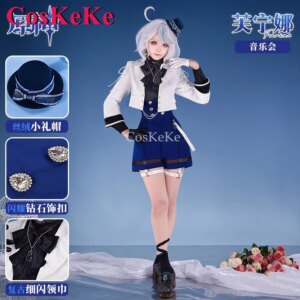 CosKeKe Furina Cosplay Game Genshin Impact Costume Concert Sweet Elegant Singing Suit Women Activity Party Role Play Clothing