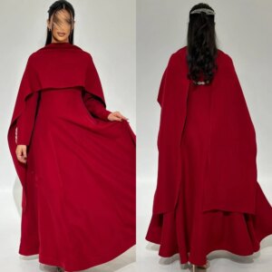 Customized High Quality Sparkle Exquisite Jersey Beading Wedding Party A-line High Collar Bespoke Occasion Gown Long Es