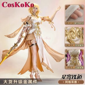 CosKoKo Aglaea Cosplay Game Honkai: Star Rail Costume Sweet Elegant Formal Dress Women Halloween Party Role Play Clothing S-XL