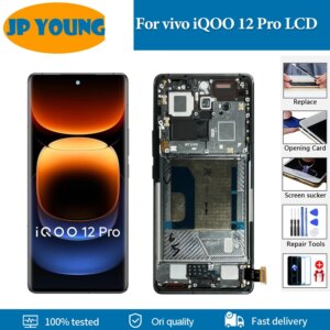 6.78 ” AMOLED Original LCD Display for Vivo iQOO 12 Pro lcd with frame Touch Screen Assembly Digitizer V2329A, LCD Replace