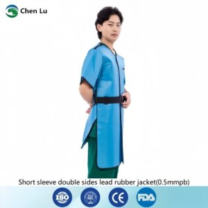 X-ray radiological protection 0.35mmpb short sleeved double-sided lead overcoat nuclear radiation protective adult lead clothes