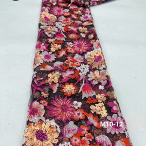 French Sequin Beaded Embroidered Lace Fabric 2025 High-Quality African Nigerian Wedding Bride Tulle Lace Fabric Dress Sewing