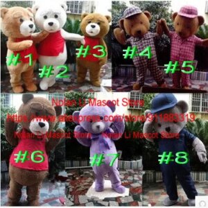 EVA Material Helmet Happy Bear Mascot Costume Movie Props Performance Walking Cartoon Suit Adult Size Cosplay Holiday Gift 415