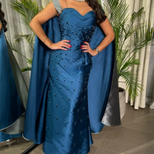 Customized Intricate Beading Sequined Rhinestone Straight Off-the-shoulder Midi Dresses Bespoke Occasion Dresses Exquisite