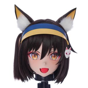 Full headband lock Customize Full Crossdress Doll Resin Masks Cartoon Character Kig Cosplay Japanese Anime Kigurumi Masks
