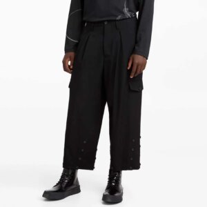 RELAXED PANTS YOJI OOAK RELAXED PANTS Multi-breasted wool pants Multi-functional straight-leg adjustable boot pants