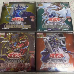 4Pcs Yugioh KONAMI CP01 CP02 CP03 CP04 Creation Pack CR01 CR02 CR03 CR04 Asian English Collection Sealed Booster Boxes