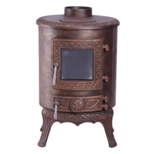 **Y   Independent real fire fireplace, cast iron fireplace, with stove, European modern simple round stove