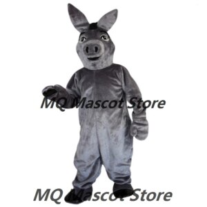 Cartoon Halloween Cosplay Party Christmas Carnival Apparel Grey Donkey Mascot Costumes Family Costume Birthday Character Outfit