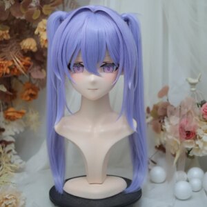 (NFD38–13)Customize Full Head With Lock Pretty Female/Girl Japanese Animego Character Kig Cosplay Kigurumi Mask Crossdress Doll