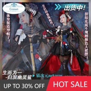 COSSUN Game Arknights Specter The Unchained Cosplay Costumes Halloween Anime Women Dress Sexy Gorgeous Suit with Hat