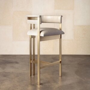Modern Stainless Steel Base Bar Stool Leather High Chair Bistro Bar Chair Counter Kitchen Bar For Home Hotel Furniture